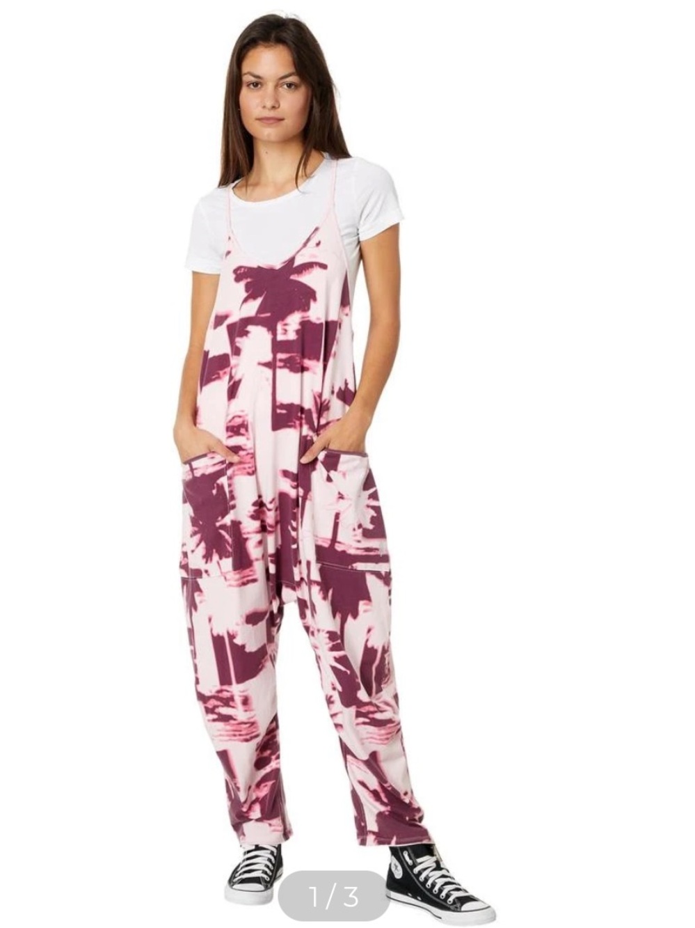 FP Movement by Free People Hot Shot Onesie- Palm Tree Print